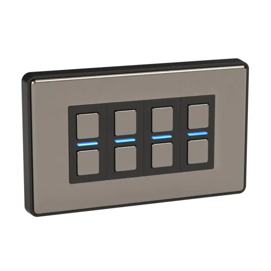 LP24MK2 Smart Dimmer with Energy Monitoring, 4 Gang, Stainless Steel - Works with Alexa, Google Assistant, HomeKit - iOS & Android Compatible Stainless Steel 4 Gang Dimmer New 2023 Model