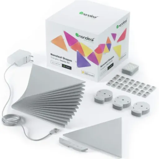 Nanoleaf Shapes Triangle Starter Kit Review: pricey wall lights that actually make your setup feel alive