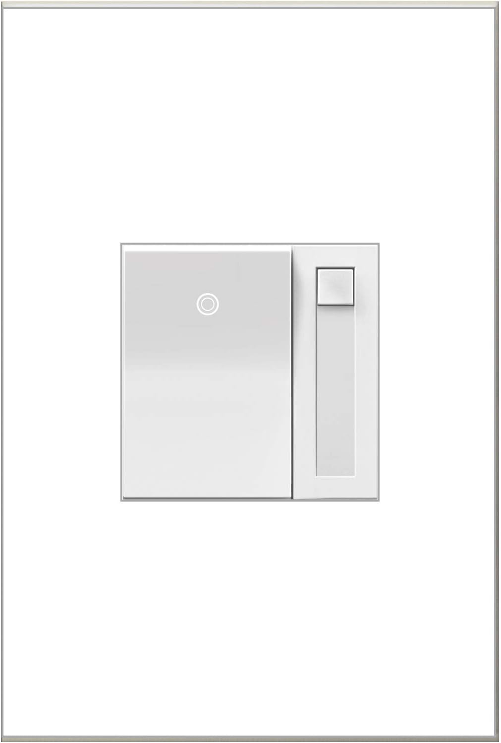Legrand Adorne Home Lighting Dimmer Light Switch, Paddle Dimmer (1, White, Without Wall Plate)