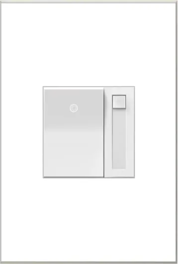 Legrand Adorne Home Lighting Dimmer Light Switch, Paddle Dimmer (1, White, Without Wall Plate)