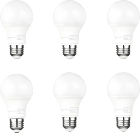 A19 Dusk to Dawn Sensor LED Outdoor Light Bulb, 60W Equivalent, Energy-Efficient 9W, Soft White 2700K, E26 Base, 10,000 Hours, 6 Count (Pack of 1) 6 Count (Pack of 1) 60 Watt Soft White