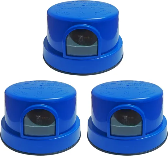 Photocell Sensor Auto On Off Dusk to Dawn Light Control Switch Photocell Twist Lock for Outdoor Lighting IP66 Waterproof, 3 Pack