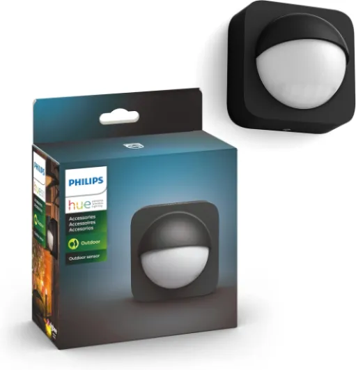Outdoor Motion Sensor - Automatic Dusk to Dawn - Turns Lights On When Motion is Detected - 1 Pack - Requires Bridge - Works with Alexa, Google Assistant, and Apple Homekit - Weatherproof