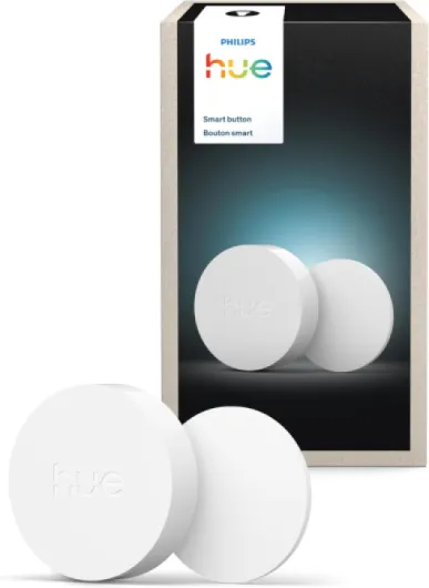 Wireless Smart Light Switch Button, White - 1 Pack - Portable and Battery Powered - Smart Home Control - Requires Hue Bridge - Easy, No-Wire Installation Smart Button