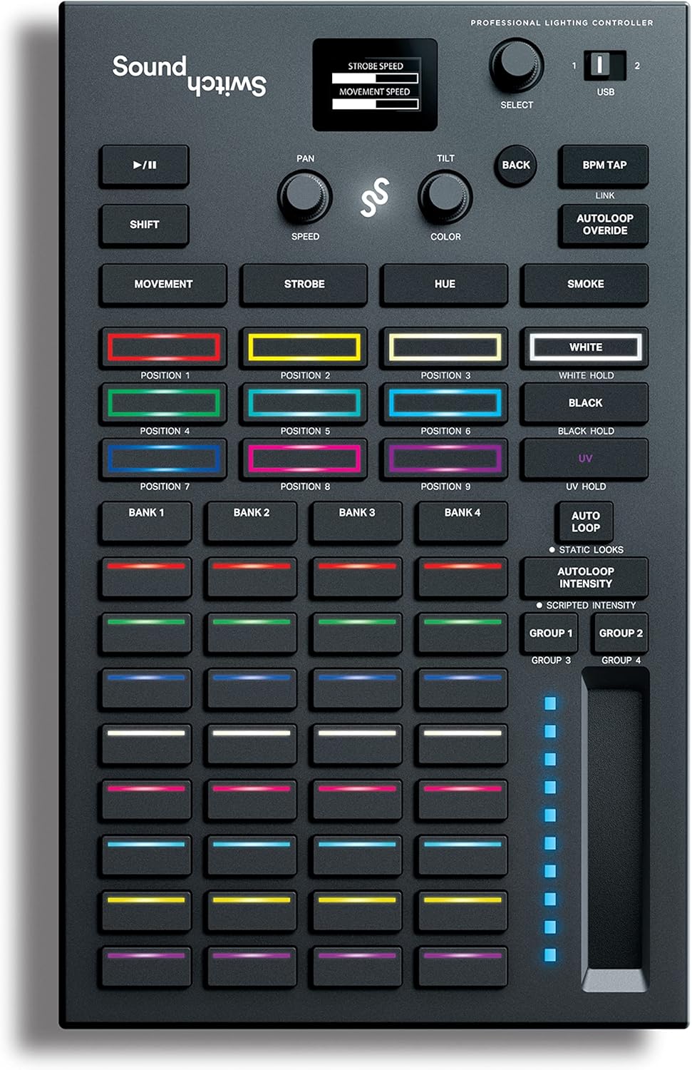 SoundSwitch Control One - Professional DMX DJ Lighting Controller with 3 Months SoundSwitch Software Access and DMX Lights and Phillips Hue Support DMX Controller