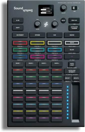 SoundSwitch Control One - Professional DMX DJ Lighting Controller with 3 Months SoundSwitch Software Access and DMX Lights and Phillips Hue Support DMX Controller