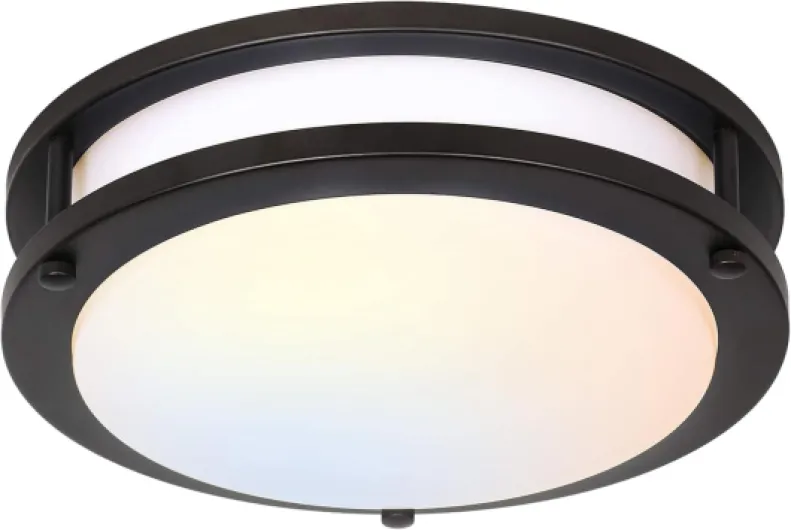 13 inch Flush Mount LED Ceiling Light Fixture, 2700K/3000K/3500K/4000K/5000K Adjustable Ceiling Lights, Oil Rubbed Bronze Saturn Dimmable Lighting for Hallway Bathroom Kitchen or Stairwell, ETL Listed 13 inch Oil-Rubbed Bronze
