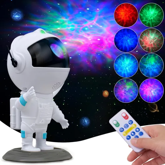 Astronaut Galaxy Projector, Star Projector, Astronaut Light Projector with 8 Colors LED Nebula, Starry Night Light Projector with Remote, Kids Room Decor, Gifts for Kids, Friends, Birthday Game Party Medium