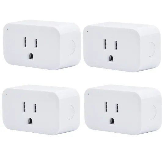 Smart Plug 4 Pack, 15A Smart Outlet with Timer Function, Zigbee Repeater, ETL Certified, Requires ZigBee Hub, No Power Meter No Power Meter Plug 4 Pack