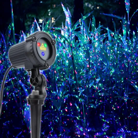 Laser Christmas Lights,Outdoor Garden Laser Lights Projector, Motion Star 3 Color Red Green Blue,Water Proof,Suitable for Outdoor Garden Decorative Stars red green blue