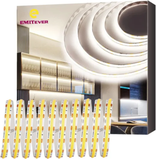 COB LED Strip Lights Neutral White, 4000K Tape Light Premium High Density, 24V, 300+Lumens/ft, 4800LEDs/Spool, Ra 90+, 32.8ft, 3W/ft, UL Listed 5 Year Warranty (Power Supply Sold Separately) 4000K 32.8FT