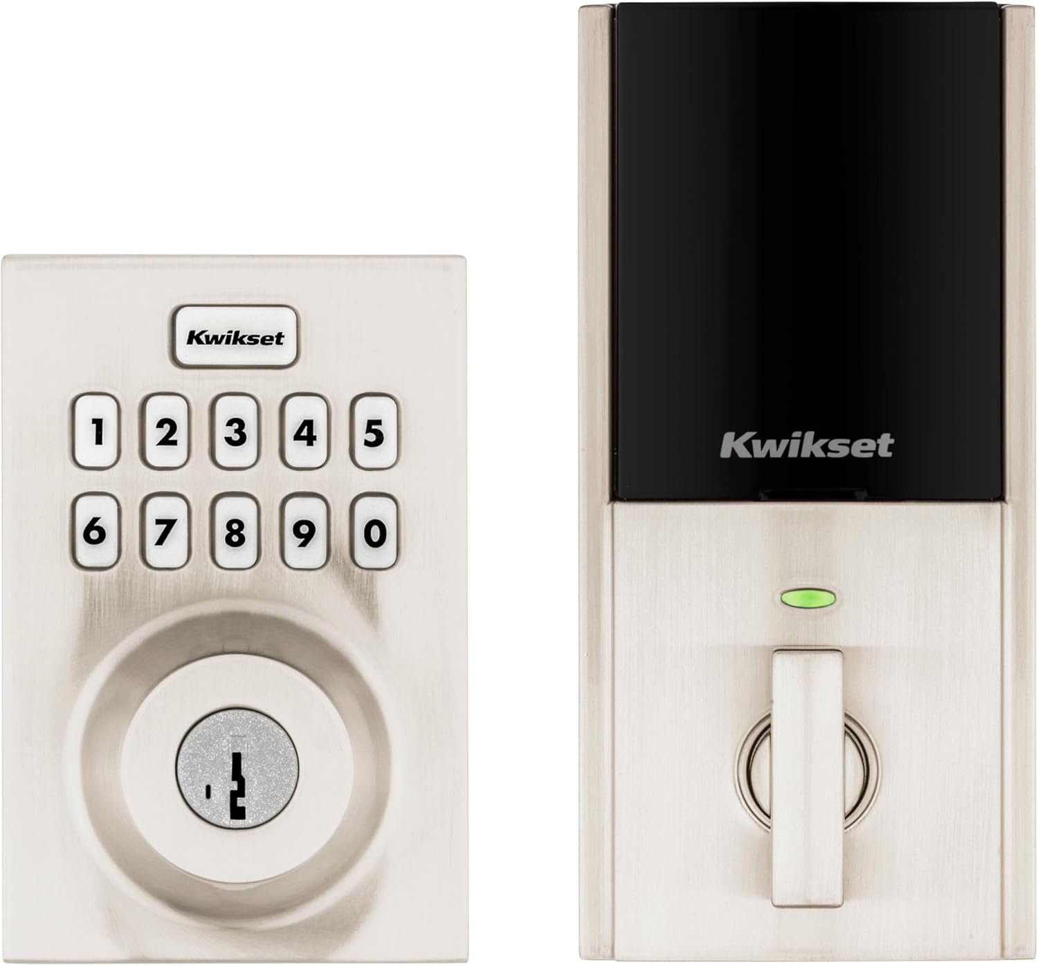 HomeConnect 620 Z-Wave Long Range Enabled Keypad Smart Lock Convenient Keyless Entry, Customizable User Codes, Ring Alarm Compatible, Hub Required, Sold Separately Satin Nickel Contemporary