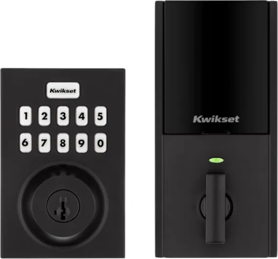 HomeConnect 620 Z-Wave Long Range Enabled Keypad Smart Lock Convenient Keyless Entry, Customizable User Codes, Ring Alarm Compatible, Hub Required, Sold Separately Matte Black Contemporary Matte Black Contemporary Z-Wave Long Range