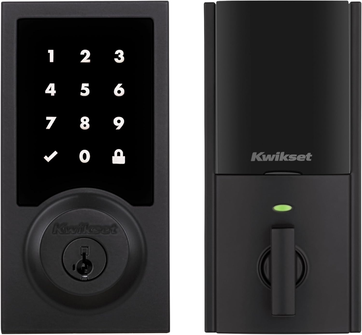 HomeConnect 918 Contemporary Z-Wave Long Range Enabled Touchscreen Lock Works with Ring Alarm, Samsung SmartThings Hub Required, Sold Separately in Matte Black Matte Black Contemporary Z-Wave Long Range
