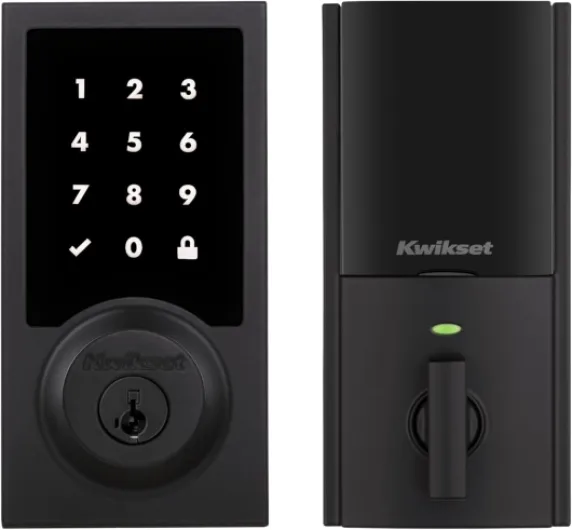 HomeConnect 918 Contemporary Z-Wave Long Range Enabled Touchscreen Lock Works with Ring Alarm, Samsung SmartThings Hub Required, Sold Separately in Matte Black Matte Black Contemporary Z-Wave Long Range