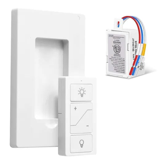 Wireless Dimmer Switch, Remote Light Switch and Receiver kit, Compatible with Alexa Voice Control, Smart Wall Switch Lighting Fixture for Ceiling Lights Pendant Lamps, Support 2.4G&5G SQ-Dimmer-TDQ02(BY06-DK01)