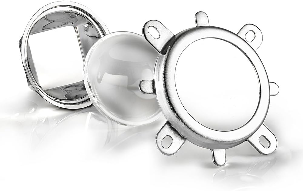 LED Lens Optical Glass (44mm 60degree) + 50mm Reflector Collimator Houseing + Fixed Bracket with Holder For 20W 30W 50W 80W 100W High Power Light SMD COB Chips Focus 20 50 100 W Watt 60 degree