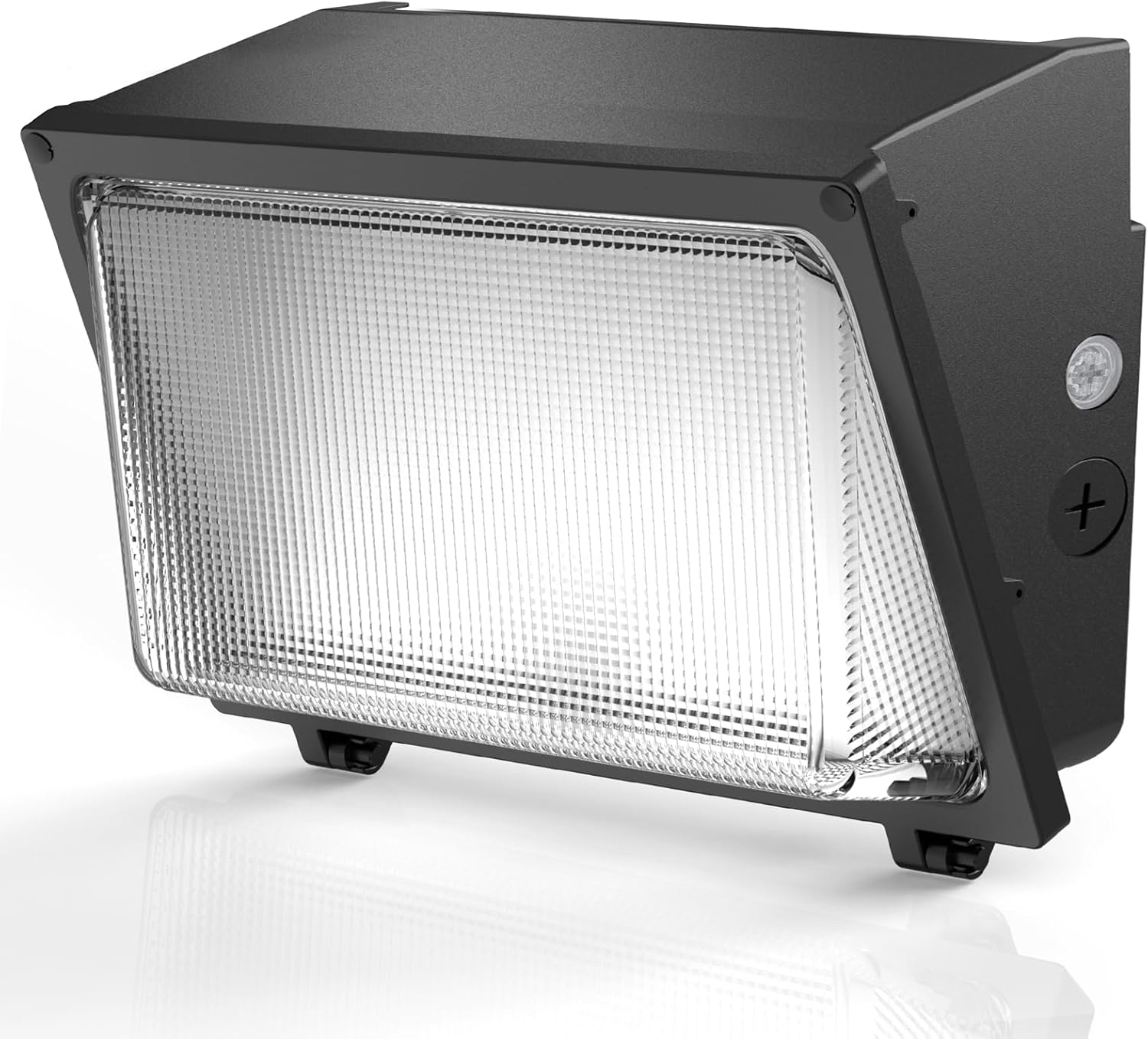 LED Wall Pack 120W: 18000lm Glass Lens Dusk to Dawn Outdoor Lighting - Outdoor Security Flood Lighting for Yard Patio UL Listed Photocell-1Pack