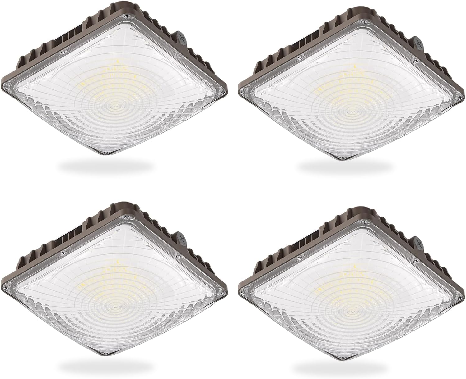 40W LED Canopy Light, 6000LM LED Canopy Lights Outdoor, IP65 Waterproof Canopy Light for Gas Station Industrial Lighting Garage Barn Shop Carport Warehouse Building Entrance UL Listed, 4 Pack 40W 4PACK