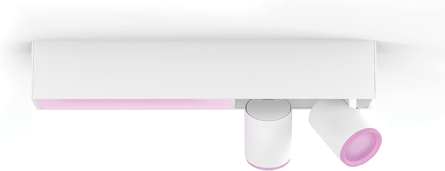 White & Color Ambiance Centris 2-Piece, dimmable, 16 Million Colours, app-controllable, Amazon Alexa Compatible, White - 2er Spot White