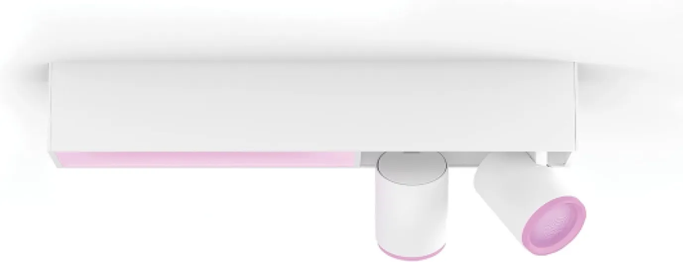 White & Color Ambiance Centris 2-Piece, dimmable, 16 Million Colours, app-controllable, Amazon Alexa Compatible, White - 2er Spot White