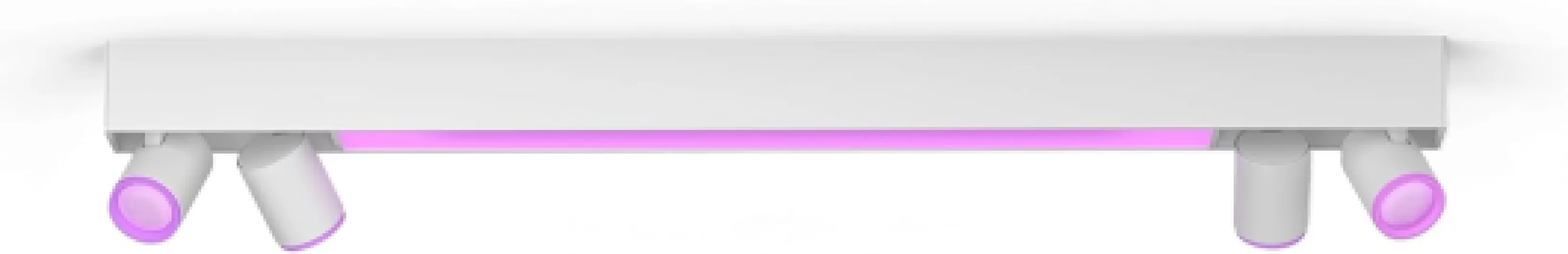 White & Color Ambiance Centris 4-Light, dimmable, 16 Million Colours, app-controllable, Amazon Alexa Compatible, White - New 4 Luces White