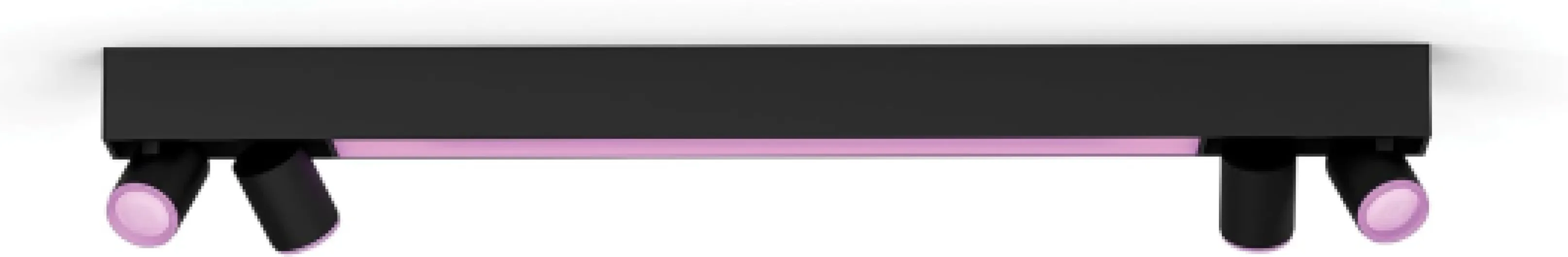 White & Color Ambiance Centris 4-Light, dimmable, 16 Million Colours, app-controllable, Amazon Alexa Compatible, Black - Neue Generation 4er Spot Black