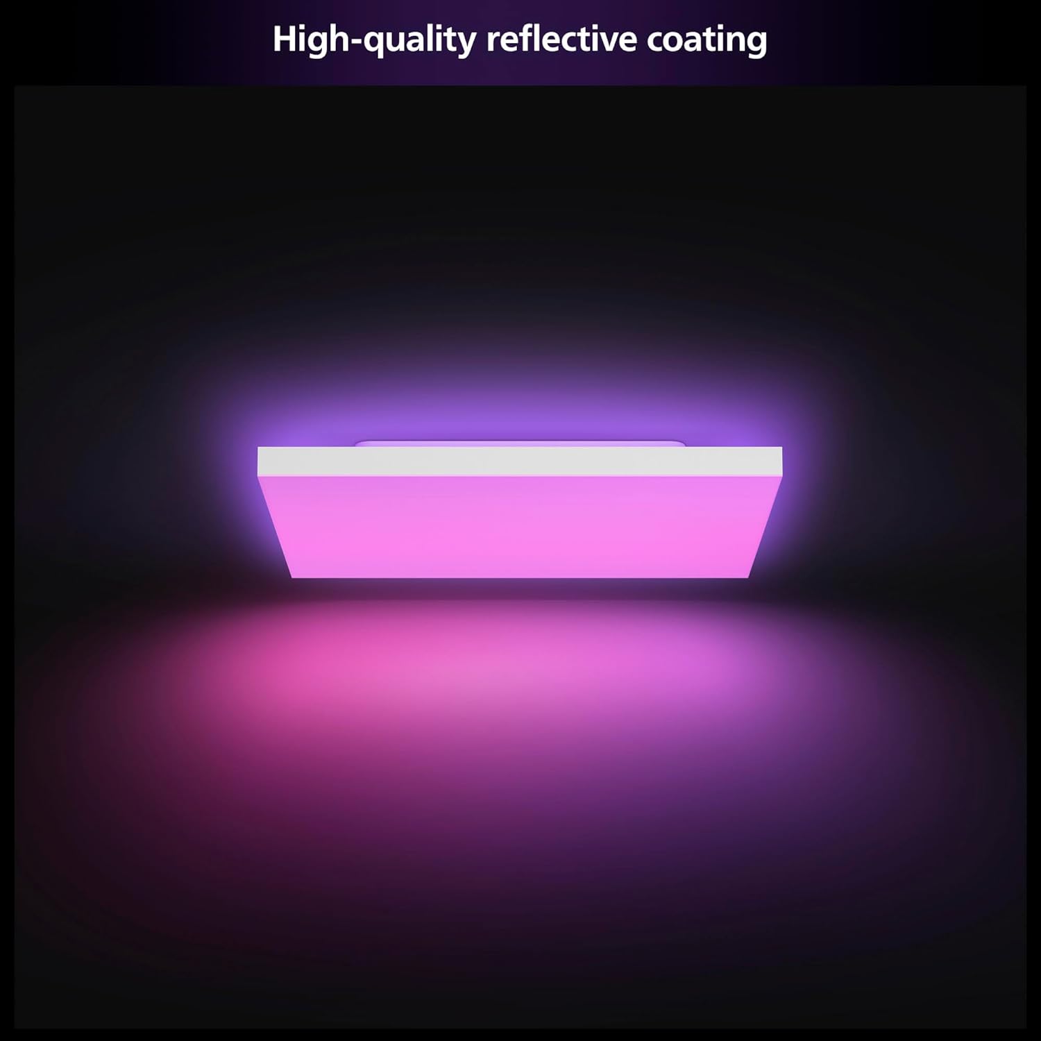 Datura Smart Panel Light (Square 60 x 60 cm), White and Coloured Light, Bluetooth Compatible, Voice Control with Alexa, Apple Home and Google Assistant quadratisch 60x60cm