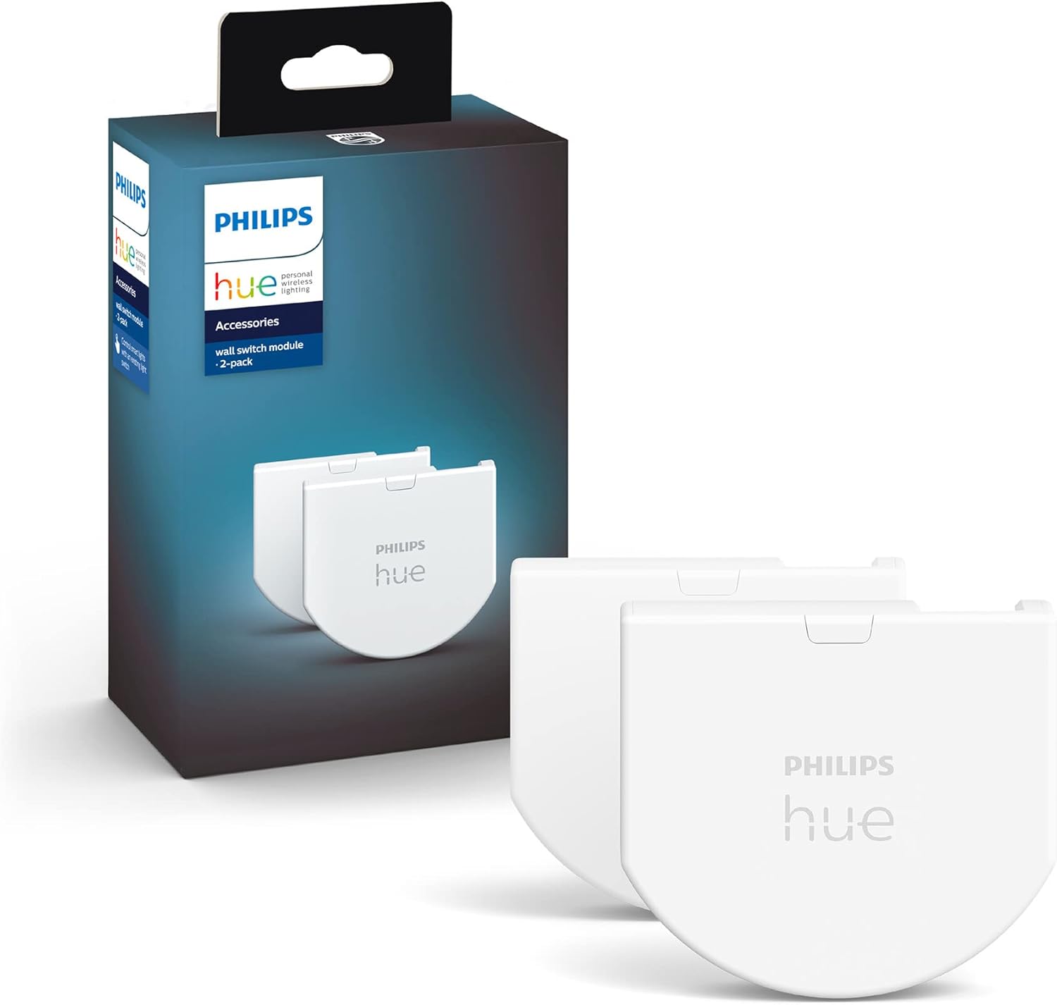 Philips Hue Smart Wall Switch Module Twin Pack - Works with Alexa, Google Assistant and Apple Homekit & Bridge - Smart Home Automation Works with Alexa, Google Assistant and Apple Homekit.