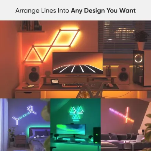 Nanoleaf Lines 60 Degrees Starter Kit Review: flashy wall lights that look great but can be fussy