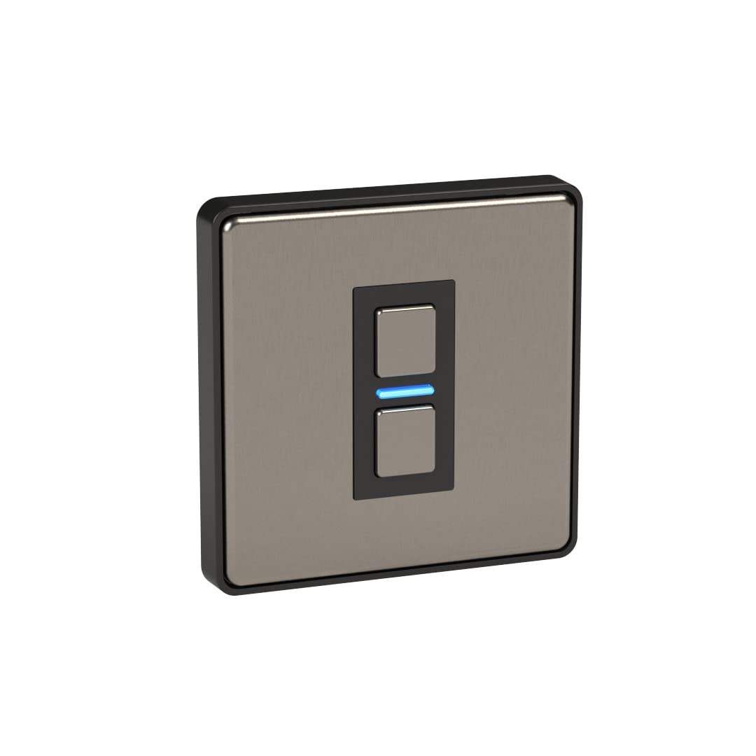LP21MK2 Smart Dimmer with Energy Monitoring, 1 Gang, Stainless Steel - Works with Alexa, Google Assistant, HomeKit - iOS & Android Compatible Stainless Steel 1 Gang Dimmer New 2023 Model