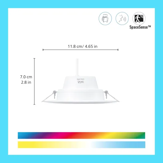 Color 6-Inch Smart Retrofit Downlight - Pack of 4-2700K- 6500K - 1150 Lumen - Indoor - Connects to Your Existing Wi-Fi - Control with Voice or App + Activate with Motion - Matter Compatible