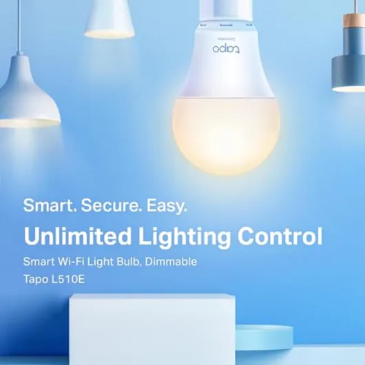 L510E Smart Bulb, Smart WiFi LED Light, E27, Works with Amazon Alexa(Echo and Echo Dot), Google Home, Dimmable Soft Warm White, No Hub Required [Energy Class F] 1 Pack